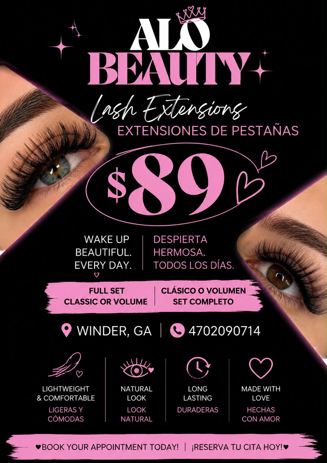 Lash Extensions $89